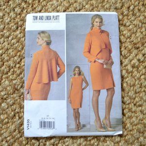 NEW Tom Linda Platt Vogue V1435 Jacket Dress Sewing Pattern 6-8-10-12-14 UNCUT